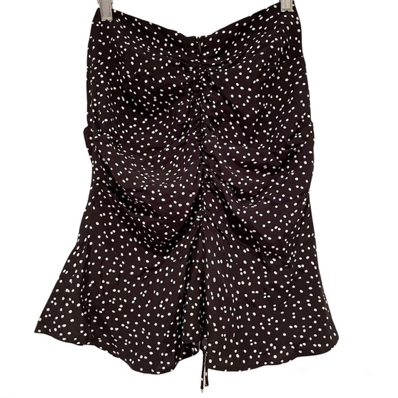 Zara Draped Polka Dot Ruched Skirt XS - Picture 7 of 13